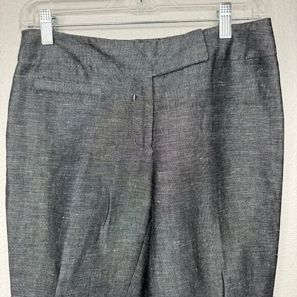 Kasper Cross Dye Linen Blend Dress Slacks Pants Size 4 Petite Black - Picture 3 of 12